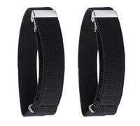 Abaodam Lot de 2 Paires de Brassards Élastiques Réglables Noirs pour Chemises Sangles de Bras Unisexes Accessoires Pratiques pour Maintenir Manches Compatibles Bras et Poignets Usage