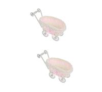 Abaodam Lot De 2 Paniers De Rangement En Rotin Synthétique Au Design Unique En Polypropylène Pour Poussette Poupée Décoration De Mariage Porte-bonbons