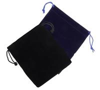 Abaodam Lot de 2 Paquet à Cordon pour Puzzle Cube en Tissu Résistant à l'usure, Pochettes Noires pour Ranger Écouteurs et Câbles Lors de Déplacements