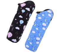 Abaodam Lot de 2 Paquet Isothermes pour Biberons Bébé Taille Moyenne Résistants à l'eau Couleurs Bleu Ciel et Blanc Nuage Pochettes Pratiques pour Poussettes et Sorties en Plein Air