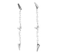 Abaodam Lot de 2 Pinces à Foulard en Alliage de Zinc Perles Imitation Clips Décoratifs Vintage pour Pull et Cardigan Accessoires Anti-Dévoilement Élégants pour Femme pour Châles et