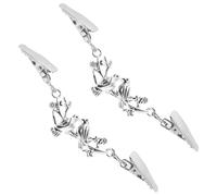 Abaodam Lot de 2 Pinces à Pull pour Cardigan Femme en Alliage de Zinc Argenté Clips Rétro pour Fermeture de Châle et Vêtements Accessoires Polyvalents Anti-Dévoilement pour Tenues
