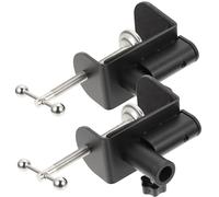 Abaodam Lot de 2 Pinces de Fixation de Table Robustes en Métal Noir, Supports Multifonctions pour Bras de Micro et Lampe de Bureau, Bases à Clip Tapis Mousse Protecteur, Accessoires