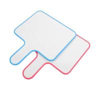 Abaodam Lot de 2 Planches à Bras Double Face Effaçables à Sec, Petits Tableaux Blancs Portables Bordure Bleue et Rose, Pagaies D’écriture Pratiques pour Juges, Réunions et Usage Scolaire