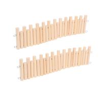 Abaodam Lot de 2 Plateformes en Bois pour Hamster Échelle Barrière de Protection 30 CM Jouets à Mâcher Naturels pour Chinchillas Gerbilles et Petits Rongeurs Espace de Jeu Sécurisé et