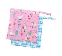Abaodam Lot de 2 Pochettes à Couches pour Bébé Imprimées Imperméables, Réutilisables, Taille Moyenne, Matériau TPU Étanche, Rangement Pratique pour Couches Sèches et Mouillées, Transport