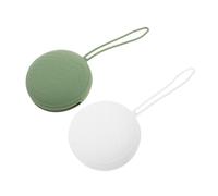 Abaodam Lot De 2 Pochettes à Tétine En Silicone Pour Bébé, Rangement Étui à Tétine Compact Fermeture Éclair, Portable Pour Garçon Et Filles, Couleurs Vert Et Crème, Pour Voyage Et Quotidien