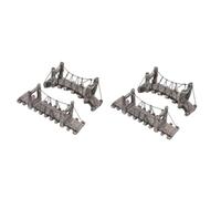 Abaodam Lot de 2 ponts de Jardin Miniatures décoratifs créatifs en résine Paysage Ornements pour Une Utilisation élégante modèle de Pont pour Jardins féériques, Cours, balcons