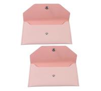 Abaodam Lot de 2 Porte-Monnaie Compact en Cuir Synthétique Rose, Portefeuille Enveloppe Fin Porte-Cartes Intégré, Organiseur D'argenté Liquide pour Voyage et Gestion de Budget