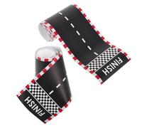 Abaodam Lot de 2 Rubans Adhésifs pour Circuit de Voitures Miniatures 10x200 Cm, Autocollants Décoratifs de Route pour Jouets, Bandes de Suivi de Voiture, Signalisation Routière Soi-même
