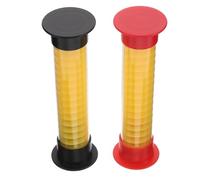 Abaodam Lot de 2 Sabliers Sonores 5 Secondes pour Garçon et Filles Minuteurs de Classe en Plastique 13 CM Couvercle Rouge et Noir Accessoires de Jeu pour Jeux de Société et Animations