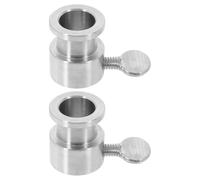 Abaodam Lot de 2 Set de Butées pour Broche en Acier Inoxydable 19X25X14 CM Accessoires pour Kit de Rôtisserie Barbecue Extérieur Pièces Détachées Compatibles Grilles et Rôtissoires