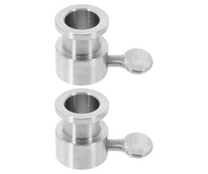 Abaodam Lot de 2 Set de Butées pour Broche en Acier Inoxydable 19X25X14 CM Accessoires pour Kit de Rôtisserie Barbecue Extérieur Pièces Détachées Compatibles Grilles et Rôtissoires