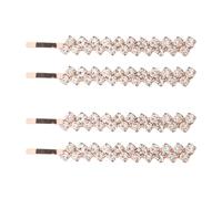 Abaodam Lot de 2 Set de Set de Paires D'épingles à Cheveux en Strass Doré en Alliage, Décoration Élégante pour Cheveux, pour Fêtes et Anniversaires