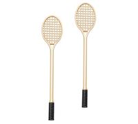 Abaodam Lot de 2 Stylos Gel Noirs Forme Raquette de Tennis pour Écriture Fine, Décoration de Bureau Polyvalente, pour Calligraphie et Dessin