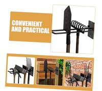 Abaodam Lot de 2 supports muraux pour balai en fer durable pour outils de jardin, design peu encombrant pour une utilisation avec finition élégante pour outils de garage