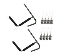 Abaodam Lot de 2 Supports Muraux Réglables pour Kayaks et Planches de Surf Porte-Kayak Multifonctionnel en Métal Noir Crochets Robustes pour Rangement Intérieur et Extérieur Garage et