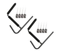 Abaodam Lot de 2 Supports Muraux Réglables Robustes pour Kayak et Planche de Surf, Porte-Équipement Multifonction en Acier Noir, pour Rangement Intérieur, Garage et Sports Nautiques,