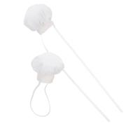 Abaodam Lot de 2 Toques de Chef Miniatures Blanches pour Poupées 10-15 Cm, Tissu Léger et Doux, Fermeture Élastique et Ruban, Accessoires Décoratifs la Cuisine pour Jeux de Rôle