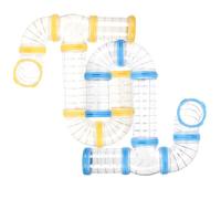 Abaodam Lot de 2 Tunnels en Plastique Pliables pour Hamsters, Souris, Furets, Cochons d'Inde, Lapins Et Autres Petits Animaux