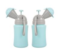 Abaodam Lot de 2 Urinoirs Portables pour Garçon et Filles en Silicone Souple Compact et Anti-Fuites Pot de Voyage pour Voiture et Camping Urinoir Masculin et Féminin pour Apprentissage