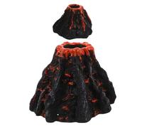 Abaodam Lot de 2 Volcans Décoratifs en Résine Réaliste pour Aquarium Ornement Volcan Bouillonnant Fonction Bulleur D’Air Grand et Petit Modèle pour Décor Paysager D’Aquarium et