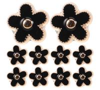 Abaodam Lot De 20 Boutons-Pression Ronds Et Plats En Métal Pour Chemisiers Et Chemises Noir