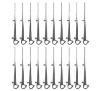 Abaodam Lot de 20 Clips de Fixation en Plastique pour Protège-gouttière, Crochets pour Insérer La Grille Anti-feuilles, Fixations pour Gouttière Extérieure, Gris