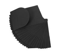 Abaodam Lot de 20 Enveloppes Noires 18 Cm Format Lettre pour Invitations, Cartes de Vœux et Envois Professionnels en Papier Noir 300g, Enveloppes Simples pour Scrapbooking