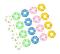 Abaodam Lot de 20 Mini Bouées de Natation en PVC Colorées, Accessoires Décoratifs pour Maison de Poupée, Jouets Bain et Accessoires Piscine pour Fêtes et Séances Photo