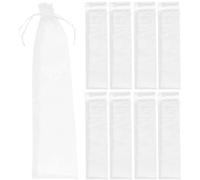 Abaodam Lot De 20 Paquet En Organza Blancs à Cordon, Pochette De Rangement Compacte, Sachets Présents Pour Mariage Et Bonbons, Paquet Filet Réutilisables, Emballage Présent Pratique Pour Fête