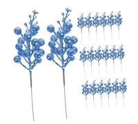 Abaodam Lot de 20 Pics de Sapin de Noël Réalistes Tiges de Baies Artificielles Décoration Élégante de Baies pour Les