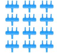 Abaodam Lot de 20 Répartiteurs en Plastique Bleu pour Pompe à Air Aquarium, Vanne à Levier 3 Sorties, Distributeur d'air Précis pour Diffusion D'oxygène Multiple Aquariums Poissons