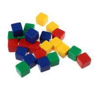 Abaodam Lot de 24 dés d'angle carrés pour l'apprentissage cognitif - Couleurs vives - Accessoires de jeu éducatifs pour compter et enseigner les mathématiques - Surface lisse pour interaction avec les