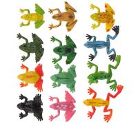 Abaodam Lot de 24 Figurines de Grenouilles Factices Réalistes en Plastique Solide, Jouets Grenouilles pour Garçon et Filles, Décoration Tropicale pour Jeux D’Imitation et Collections