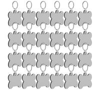 Abaodam Lot de 24 Porte-clés Vierges en Mdf à Sublimation Double Face, Pendentifs Os à Personnaliser, Accessoires DIY pour Création Artisanale et Présents Uniques, Matériel de Bricolage