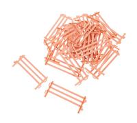 Abaodam Lot de 25 Mini Clôtures Miniatures Couleur Beige pour Décor de Micro-Paysage Accessoires de Mini Jardin et Ferme Modèles de Clôtures Jouets pour Décoration DIY et Scènes