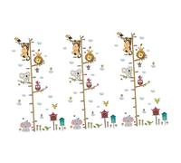 Abaodam Lot De 3 Autocollants Muraux Pour Croissance En Hauteur Autocollants Muraux Animaux Décoration De D'enfant Tableau Règle Ensemble D'autocollants Muraux