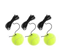 Abaodam Lot de 3 Balles de Rebond d'Entraînement de Tennis avec Cordes Accessoires Sportifs pour Entraînement Individuel à Domicile Résistantes et Adaptées aux Débutants