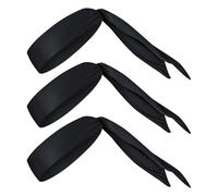 Abaodam Lot de 3 Bandeaux de Yoga Sport Noirs, Absorbants la Transpiration, Extensibles et Respirants, Gym Activités Sportives