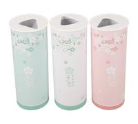 Abaodam Lot de 3 Boîtes Cylindriques de Mouchoirs en Papier pour Voiture 40 Feuilles par Boîte Mouchoirs Mignons Portables Imprimés Accessoires de Voyage Pratiques et Compacts