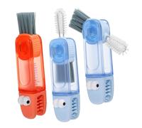 Abaodam Lot de 3 Brosses de Nettoyage pour Couvercle de Tasse Brosse de Nettoyage pour Bouchon de Bouteille Brosse pour Couvercle de Tasse pour Le Nettoyage