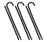 Abaodam Lot de 3 Cannes Noires Factices Détachables en Plastique, Accessoires Légers pour Cosplay et Fêtes, Cannes de Marche et Danse Multifonctions, Décoration et Accessoires