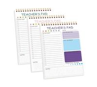 Abaodam Lot de 3 Carnets de Planification pour Enseignant en Papier Suivi des Objectifs et Design Professionnel pour Bureau et Organisation Travail