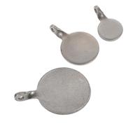 Abaodam Lot de 3 Cibles de Tir en Acier Inoxydable Œil de Bœuf de 2 à 4 Cm, Légères et Faciles à Suspendre pour Entraînement de Précision en Extérieur