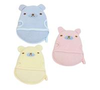 Abaodam Lot De 3 De Bain Pour Bébé Garçons Et Filles Débarbouillettes Motif Animaux Éponge Pour Le Bain