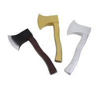 Abaodam Lot de 3 Fausses Haches Réalistes en Polyuréthane Accessoires de Costume Pirate et Viking pour Halloween Finition Lisse Légères et Sécurisées pour Soirée Costumée et Cosplay