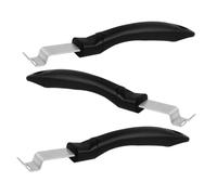Abaodam Lot De 3 Lève-grilles BBQ en Acier Inoxydable Poignée Noire, Outil Portable pour Soulever Plaques Et Grils, Accessoire Cuisson Extérieur pour Barbecue Cuisine en Plein Air