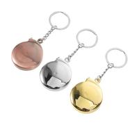 Abaodam Lot de 3 Mini Mètres Ruban Porte-clés Métalliques Compacts Doré, Argenté et Cuivre, Règle de Mesure Portable pour Bricolage, Couture et Loisirs Créatifs, Mètre Ruban