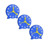 Abaodam Lot de 3 Modèles D'horloges Pédagogiques 10 Cm pour Apprentissage du Temps Garçon et Filles, Aiguilles Mobiles Seconde Détachable, Couleur Bleu Foncé, Éducatif Scolaire Sécurisé